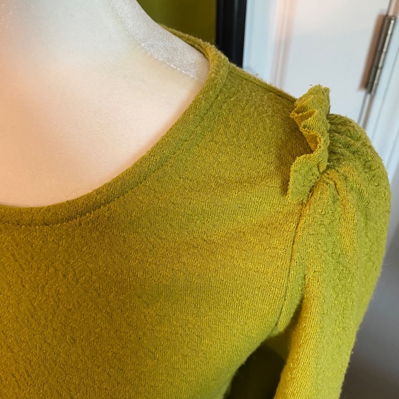 Anthropologie Sunday in Brooklyn Yellow Short Sleeve Blouse - Picture 4 of 7